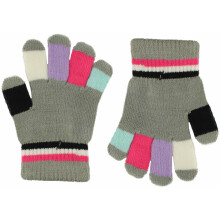 (Grey) Kids Multicoloured Gloves