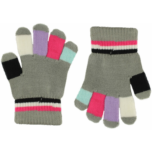 (Grey) Kids Multicoloured Gloves