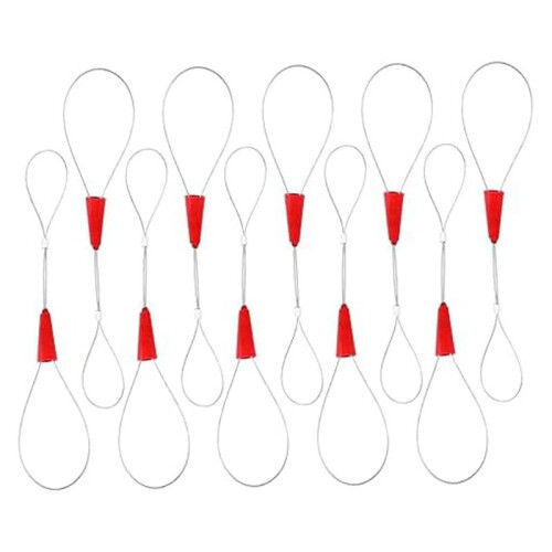 Fishing Tool 10 Pcs Threader Gadgets Wire Cable Wire Tools Cable Puller Wire Red Fish Tape Fastener Tools Electric Wire