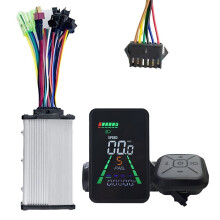 Compteur LCD pour VTT Électrique L5 + Moteur 350 W 36 V/48 V + UART + Compteur de Vitesse LCD pour Trottinette Électrique 24 V/36 V/48 V/60 V SM6PIN
