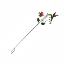 Attractive Glass Precipitation Gauges-Flower and bird rain