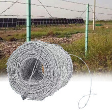 50 FT 18 Gauge Barbed Wire Roll, Protection 4 Point Barbs for Farm Fence, Garden and Property Boundaries