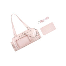 Verschleißfeste PU-Umhängetasche für Mädchen mit-Rosa
