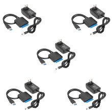5X Cabo de Dados USB para , Cabo de Unidade Fácil USB 3.0 de 2,5/3,5 Polegadas Cabo Adaptador de Disco Rígido (Plugue Dos EUA)