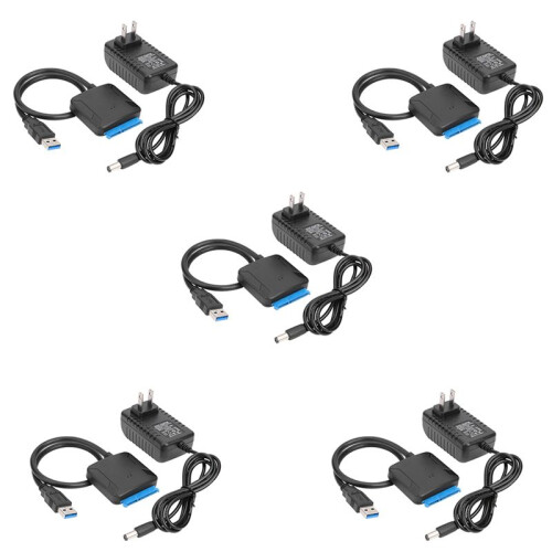 5X Cabo de Dados USB para , Cabo de Unidade Fácil USB 3.0 de 2,5/3,5 Polegadas Cabo Adaptador de Disco Rígido  (Plugue Dos EUA)
