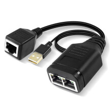 Câble Adaptateur Femelle 1 à 2 RéSeau Partageur de RéSeau de Cent MéGabits RJ45 RéPartiteur de RéSeau Multifonctionnel 1 à 2