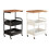 MultiPurpose Mobile Storage Rack With 3 Shelves-Double Black 3