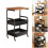 MultiPurpose Mobile Storage Rack With 3 Shelves-Double Black 4