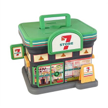 Portable Store-Shaped Money Box with Key Lock Plastic Piggy Bank for Kids & Adults Ideal Gift for Saving Money A