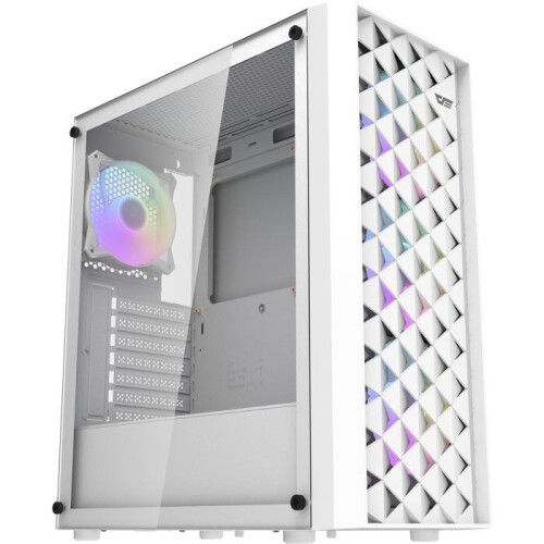 DARKFLASH - DF-DK351CL6-WH - DK351 - PC-behuizing zonder voeding - Middenformaat - ATX-formaat - Wit