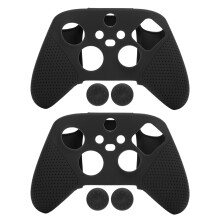 Siliconen controllerhoes, universele pasvorm, antislip, stofwerend, comfortabele handgreep met volledige bescherming voor Xbox-controllers.