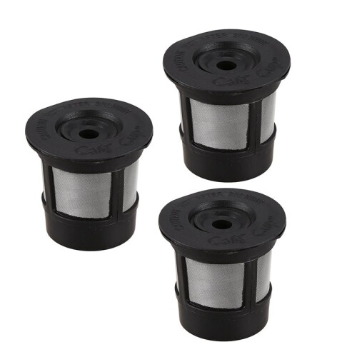 Reusable Single Cup for  Solo Filter Pod  Coffee Stainless Mesh Black Pattern:3 Pc