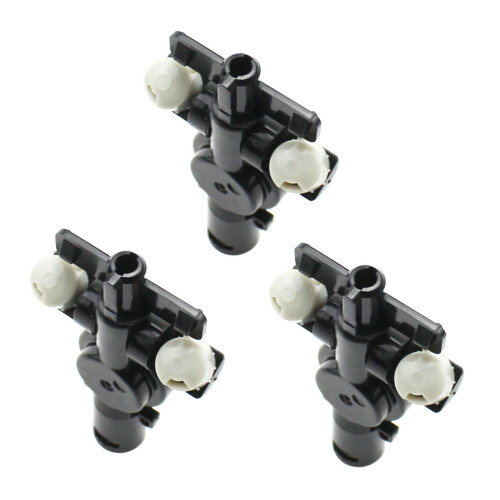 3X Headlight Water Spray Nozzle Washer Jet Connector Adapter Holder for