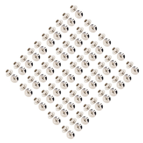 50Pcs Leather Screws Rivets Set 5-bright white 9.5MM 5MM 4MM