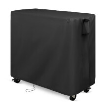 Outdoor Cooler Cart Cover Waterproof for 57 Quart Patio Ice Chest with Wheels, Heavy Duty 28x19x30 Inch Black