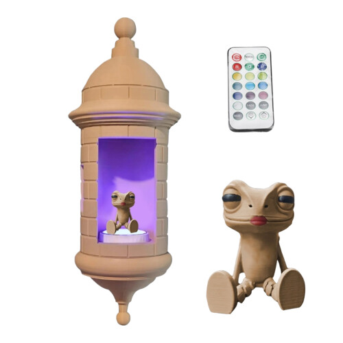 Wall Mounted Frogs Lamp Remote Operations Color-28x10x8cm SetA