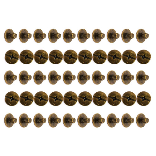 50Pcs Rustproof Iron Screws Rivets-bronze 9.5MM 5MM 4MM