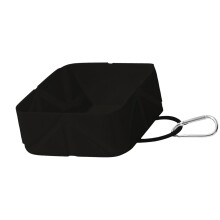 Portable Pet Food Water Bowl Foldable Design Easy-Black 500ml