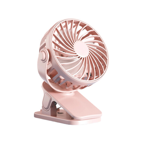 Ventilateur de table silencieux avec base à clip et-Rose