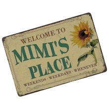Retro Metal Tin Sign This Is A Bathroom Not An- sunflower.