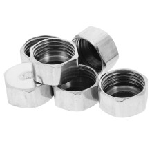 6pcs Stainless Steel Hose End Cap Fittings, LeakProof Threaded Plugs for Garden, Radiator, Gas and Drainage Systems
