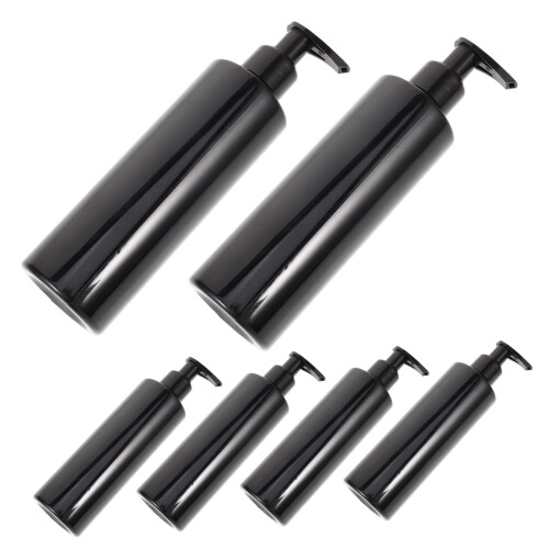 6pcs Refillable Plastic Lotion Pump Bottles with Easy Press LeakProof Design for Bathroom and Kitchen