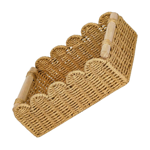 User Friendly Rattan Weave Basket Durable Metal Frame for-small