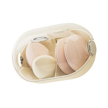 Wandgemonteerde cosmetische organisatoren met doorzichtig-Wit