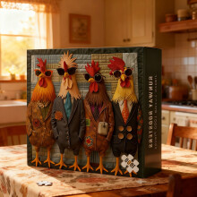 Stijlvolle Rooster Art Puzzle, een uniek cadeau voor