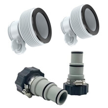 Pool Plunger Valve Replacement Kit with 1.5 to 1.25 Inch Hose Adapter, LeakProof Connector for Above Ground Pool