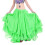 3 Layer Chiffons Belly Dance Skirt With Rolled-Fruit green A 1