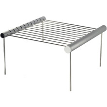 Portable BBQ Grill Stainless Steel Camping Stand, Foldable HeatResistant Rack for Outdoor Cooking and Travel