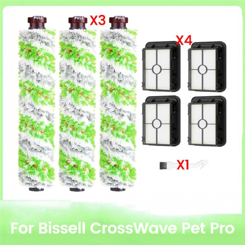 8PCS Brush Filter Replacement for  CrossWave Pet Pro Multi-Surface Brush Roll 1868 Vacuum Filter 1866