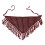 Multipurpose Crochet Triangled Scarf With Polyester-Burgundy 1