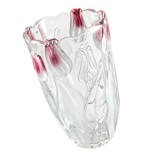 Clear Tulips Shape Vases Elegant Glass Crystal Vases For Party