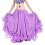 Professional 3 Tiers Flared Polyester Skirt For-Light Purple A 1