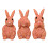 3 Wise Monkeys Themed Rabbit Sculpture constructed-JS 1
