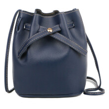Dames Sac en Cuir Pu Messenger Sac Messenger Sac à Bandoulière Couleur Unie Seau Sac à Main Sac à Main Femme Bleu