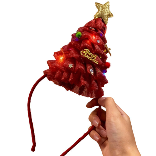 Glowing In Dark Holiday Headpiece-1 Christmas tree hea
