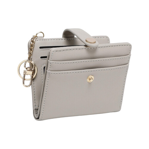 Women Wallets Rfids Blocking Leather Bifold Clutch Wallet-Gray