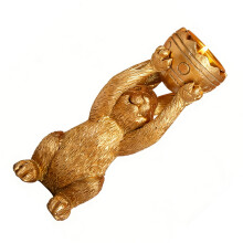 Handgefertigter künstlicher Kaninchen-Kerzenständer in Gold-Gold