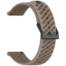 Flexible Soft Silicone 22mm Watch Band Strong-Pine brown