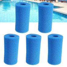 5 Pack Type B Pool Filter Cartridge Replacement, Reusable Washable Foam Design for Above Ground Pools