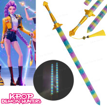 (65cm) Rumi Sword Kpop Demon Hunters Cosplay Costume Accessories Lights Colorful Sword Women Roleplay Arms Props Halloween Party Gifts