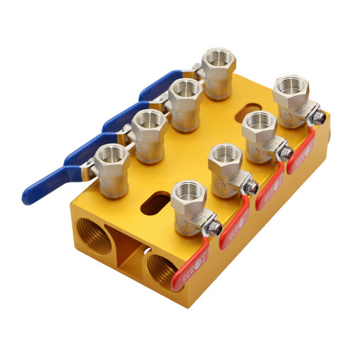 Precise Engineered Water Manifold Copper Flows Meter-8 Ways
