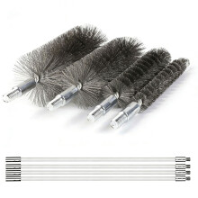 Telescoping Chimney Cleaning Tool With Interchangeable Brushes