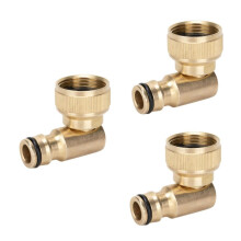 Brass Garden Hose Connector 3pcs Quick Connect Fitting 360 Swivel Adapter for Easy Installation