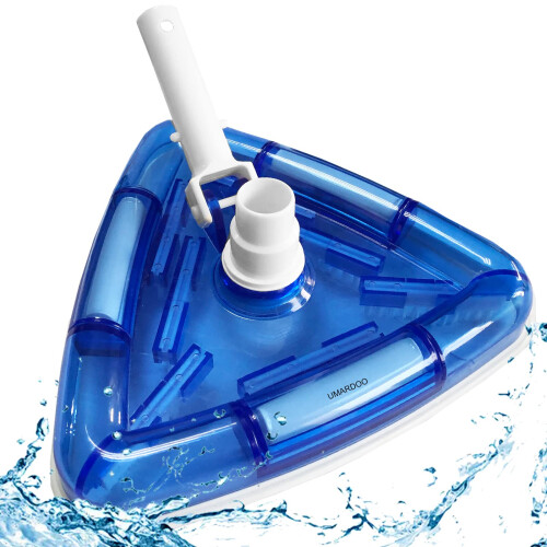 Triangular Weighted Pool Vacuum Head for Above Ground and Inground Pools, Durable Vinyl Body