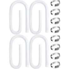 1.5 Inch Above Ground Pool Hose Set, Durable White Pool Pump Replacement Hose with Secure Clamps