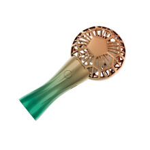 Quiet Handheld Fan 3 Speed Mini Cooling Desk Fan USB-Green